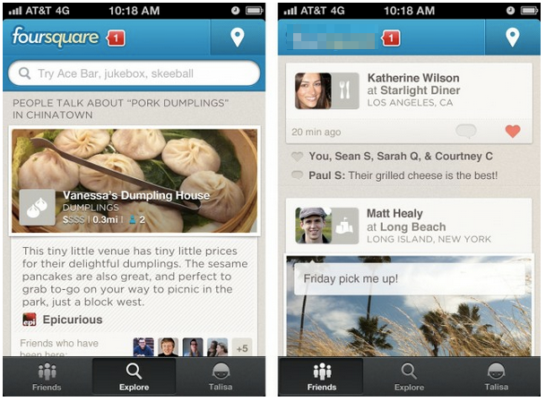 Old Foursquare Screenshot